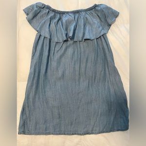 NWT Hinge Nordstrom One Size Chambray Off the Shoulder Dress